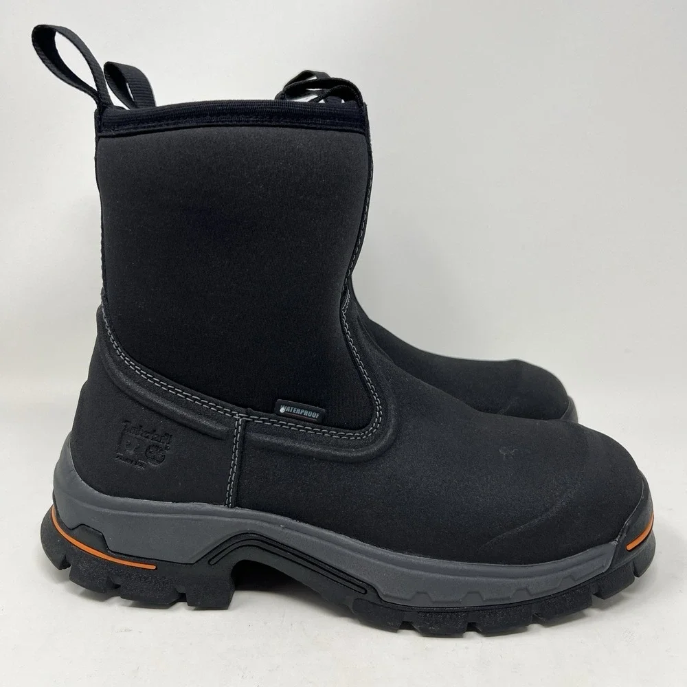Timberland PRO Men's Size 8M Stockdale Pull On Alloy Safety Toe WP Work Boots